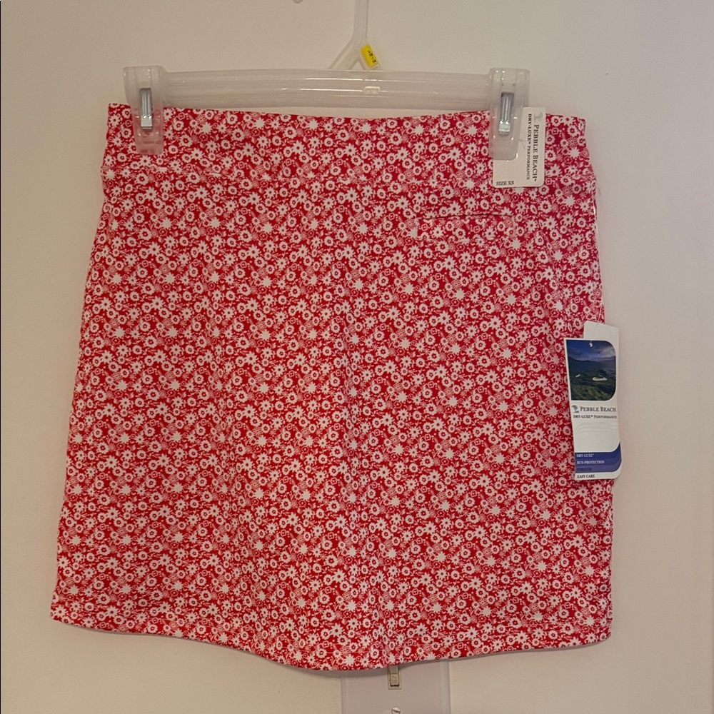 Floral Red Golf Skirt